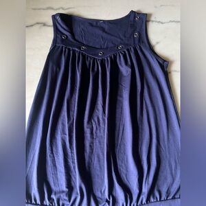 ⭐️ Sleeveless Navy Top with Grommet Detail